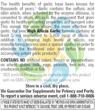 Load image into Gallery viewer, High Allicin Garlic 500 mg Odor Free Veg Tabs 60 Count