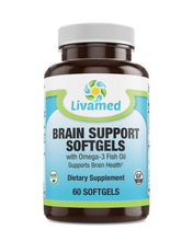 Load image into Gallery viewer, Livamed - Brain Support Softgels with Omega-3 Fish Oil 60 Count - Livamed Vitamins