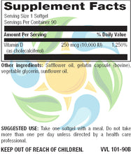 Load image into Gallery viewer, Vitamin D3 10,000 IU Softgel 90 Count