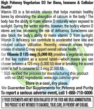 Load image into Gallery viewer, Vitamin D3 5,000 IU Veg Tabs  120 Count