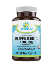 Load image into Gallery viewer, Livamed - Buffered C 1,000 mg Veg Tabs Prolonged Release 100 Count - Livamed Vitamins