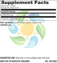 Load image into Gallery viewer, Lecithin 1,200 mg Softgels 200 Count