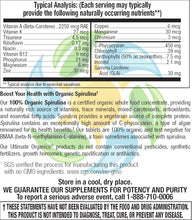 Load image into Gallery viewer, 100% Organic Spirulina 500 mg Veg Tabs 250 Count