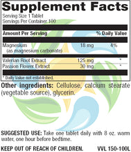Load image into Gallery viewer, Valerian Root 125 mg with Passion Flower Veg Tabs 100 Count