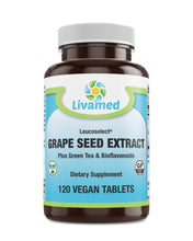 Load image into Gallery viewer, Livamed - Leucoselect® Grape Seed Extract 50 mg Veg Tabs 120 Count - Livamed Vitamins