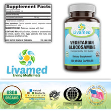 Load image into Gallery viewer, Vegetarian Glucosamine 750 mg Veg Caps 120 Count