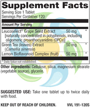 Load image into Gallery viewer, Leucoselect® Grape Seed Extract 50 mg Veg Tabs 120 Count
