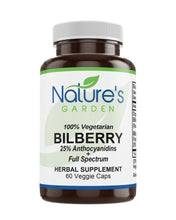 Load image into Gallery viewer, Bilberry - 60 Veggie Caps - Full Spectrum Wild Harvest Bilberry Leaf & Concentrated Extract.