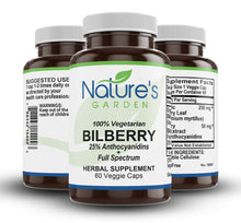 Load image into Gallery viewer, Bilberry - 60 Veggie Caps - Full Spectrum Wild Harvest Bilberry Leaf & Concentrated Extract.