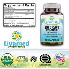 Load image into Gallery viewer, Bio C Caps™ Vitamin C with Bioflavonoids 250 Count