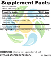 Load image into Gallery viewer, Bio C Caps™ Vitamin C with Bioflavonoids 250 Count
