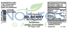 Load image into Gallery viewer, Bilberry - 60 Veggie Caps - Full Spectrum Wild Harvest Bilberry Leaf & Concentrated Extract.