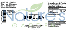 Load image into Gallery viewer, Spirulina - 90 Veggie Caps with 450mg Organic Spirulina Powder - Nature's Superfood Supplement