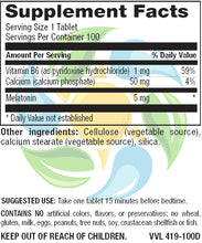 Load image into Gallery viewer, Melatonin Plus 5 mg Veg Tabs 100 Count