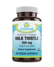 Load image into Gallery viewer, Livamed - Milk Thistle 350 mg Veg Caps 60 Count - Livamed Vitamins