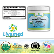 Load image into Gallery viewer, Organic Greens Powder Soy Free 5.8 oz Count