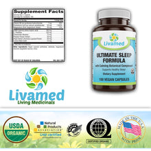 Load image into Gallery viewer, Ultimate Sleep Formula Veg Caps 100 Count