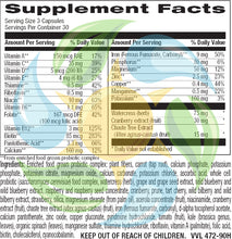 Load image into Gallery viewer, Women's Multi Veg Caps - Whole Food Essentials 90 Count