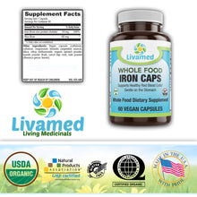 Load image into Gallery viewer, Iron Veg Caps - Whole Food Essentials 60 Count