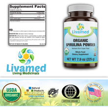 Load image into Gallery viewer, Organic Spirulina Powder 7.9 oz Count