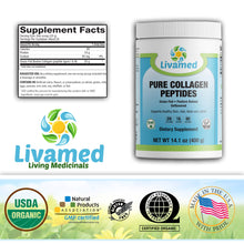 Load image into Gallery viewer, Pure Collagen Peptides- Grass Fed & Pasture Raised 14.1 oz Count