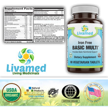Load image into Gallery viewer, Iron Free Basic Multi® Veg Tabs 90 Count