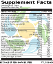Load image into Gallery viewer, Iron Free Basic Multi® Veg Tabs 90 Count