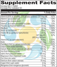 Load image into Gallery viewer, Food Rich Teen Multivitamin Once Daily Veg Tabs 60 Count
