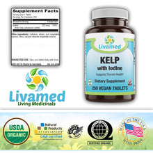 Load image into Gallery viewer, Kelp with Iodine Veg Tabs 250 Count