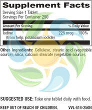 Load image into Gallery viewer, Kelp with Iodine Veg Tabs 250 Count
