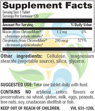 Load image into Gallery viewer, Chromium Picolinate 200 mcg (ChromeMate® GTF) Veg Tabs 120 Count