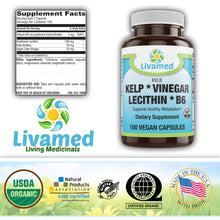 Load image into Gallery viewer, Kelp Vinegar Lecithin B6 (KLVB) Veg Cap 100 Count