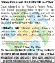Load image into Gallery viewer, Natural Bee Pollen 500 mg Veg Tabs 100 Count