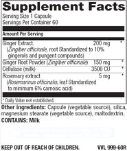 Load image into Gallery viewer, Ultimate Ginger Complex® with Standardized Ginger Veg Caps 60 Count