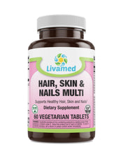 Load image into Gallery viewer, Livamed - Hair, Skin & Nails Multivitamin with Trace Minerals Veg Tabs - Livamed Vitamins