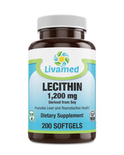 Load image into Gallery viewer, Livamed - Lecithin 1,200 mg Softgels 200 Count - Livamed Vitamins
