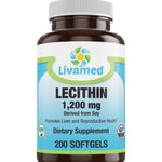 Livamed - Lecithin 1,200 mg Softgels 200 Count - Livamed Vitamins