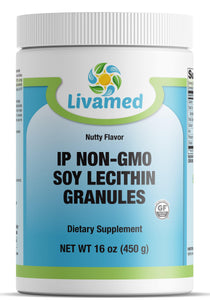 Livamed - IP Non-GMO Soy Lecithin Granules (New PCR Tub Coming Soon) 16 oz Count - Livamed Vitamins