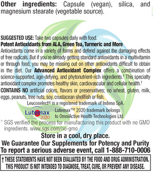 Advanced Antioxidant Complex Veg Caps 60 Count