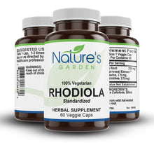 Load image into Gallery viewer, Rhodiola Powder Capsules (3% Rosavins, 1% Salidrosides) 60 VegCap
