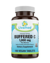 Load image into Gallery viewer, Livamed - Buffered C 1,000 mg Veg Tabs Prolonged Release 100 Count - Livamed Vitamins
