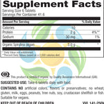 100% Organic Spirulina 500 mg Veg Tabs 250 Count