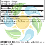 Garlic 500 mg 100:1 Extract Odor-Reduced Softgels 250 Count