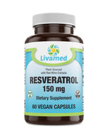 Livamed - Resveratrol 150 mg Veg Caps   60 Count - Livamed Vitamins