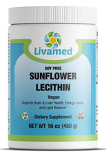 Load image into Gallery viewer, Livamed - Sunflower Lecithin Powder (New PCR Tub) 16 oz Count - Livamed Vitamins
