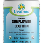 Livamed - Sunflower Lecithin Powder (New PCR Tub) 16 oz Count - Livamed Vitamins