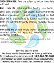 Load image into Gallery viewer, Cod Liver Oil Softgels 250 Count
