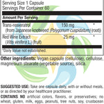 Resveratrol 150 mg Veg Caps   60 Count