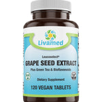 Livamed - Leucoselect® Grape Seed Extract 50 mg Veg Tabs 120 Count - Livamed Vitamins
