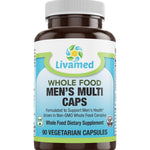 Livamed - Men's Multi Veg Caps - Whole Food Essentials   90 Count - Livamed Vitamins